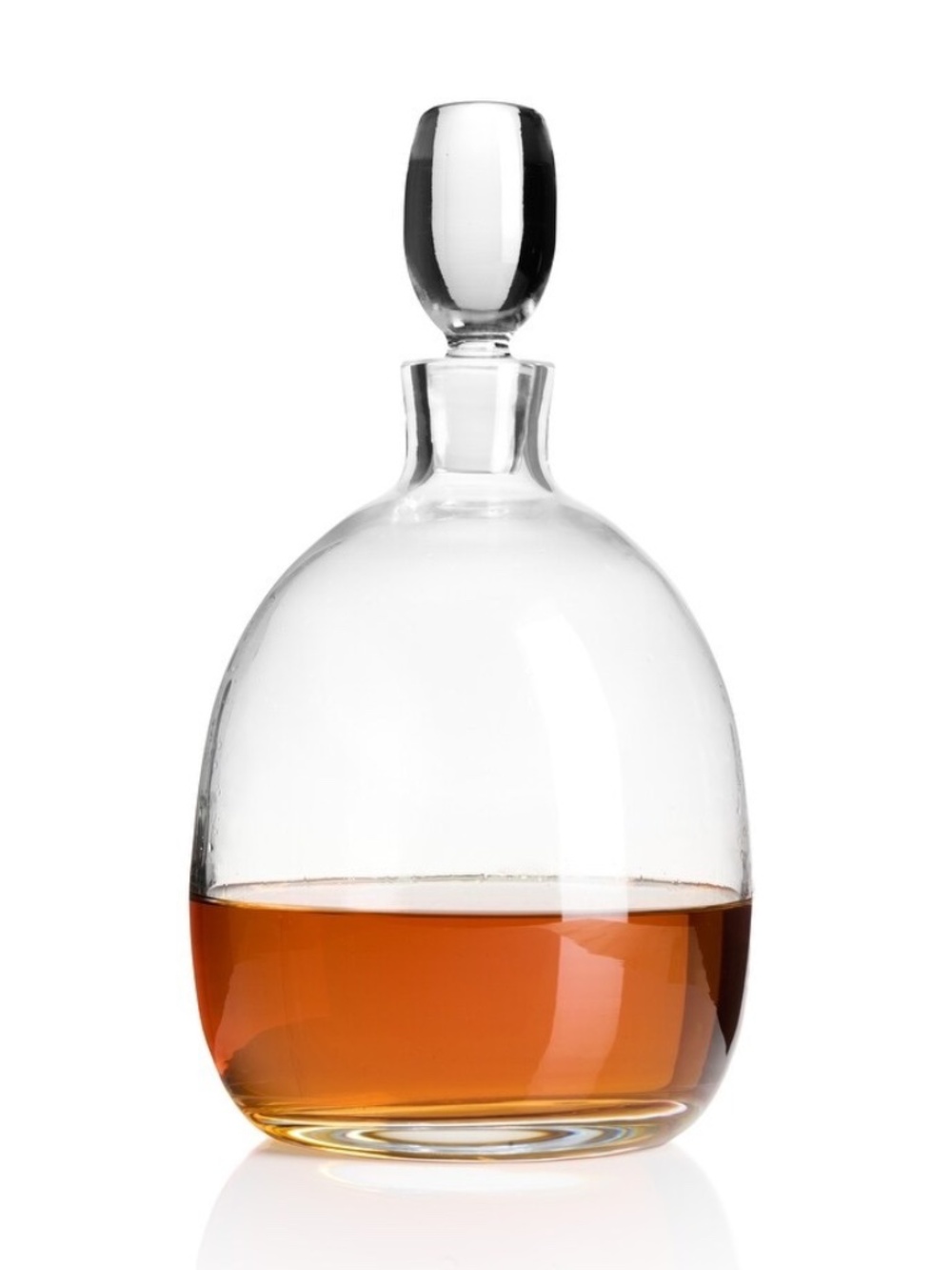 Braga Whiskey Decanter 34oz Handmade Poland Unleaded Crystal